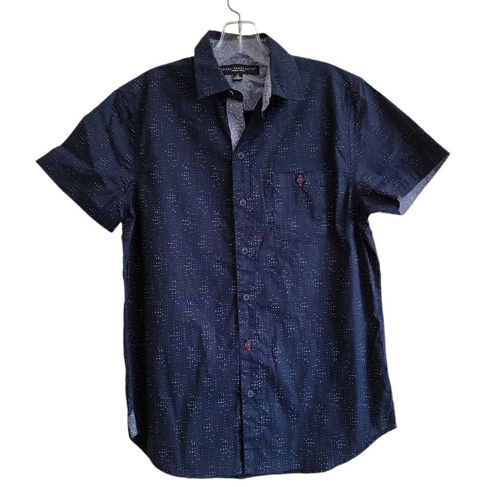 Truth Substance Men's Blue  Short-Sleeve Button Down Shirt Sz Small